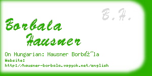 borbala hausner business card